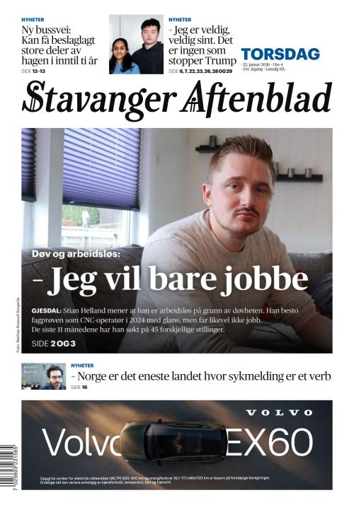 Stavanger Aftenblad 22.1.2026