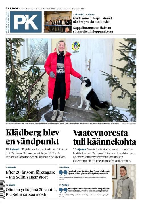 Paraisten kuulutukset 22.1.2026