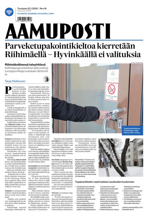 Aamuposti 22.1.2026