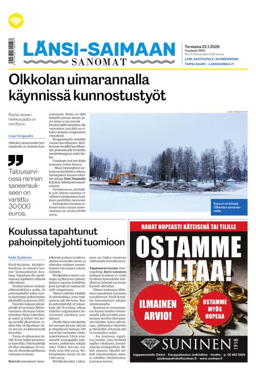 Länsi-Saimaan Sanomat 22.1.2026