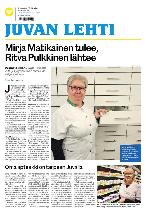 Juvan lehti 22.1.2026
