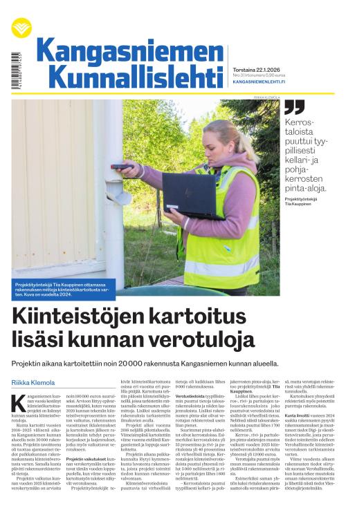 Kangasniemen kunnallislehti 22.1.2026