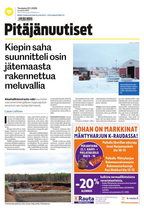 Pitäjänuutiset 22.1.2026