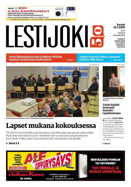 Lestijoki-lehti 22.1.2026