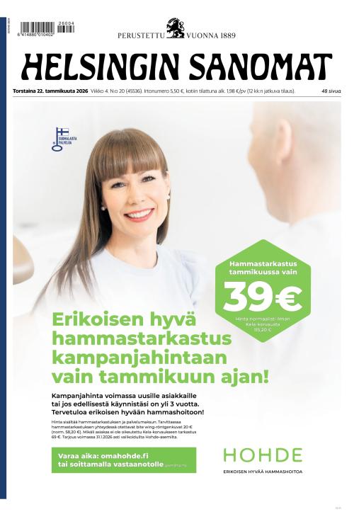 Helsingin Sanomat 22.1.2026