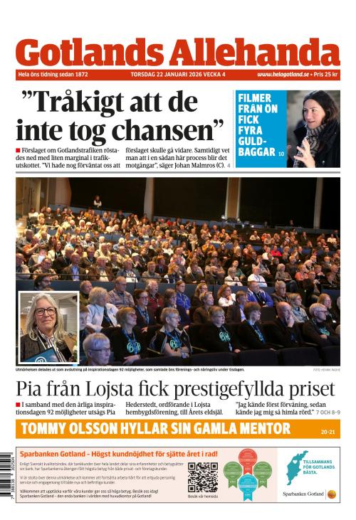Gotlands Allehanda 22.1.2026