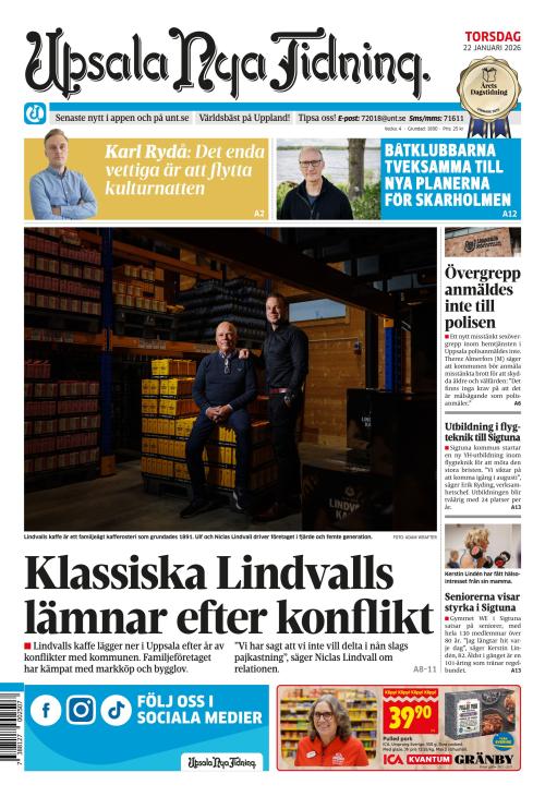 Upsala Nya Tidning 22.1.2026