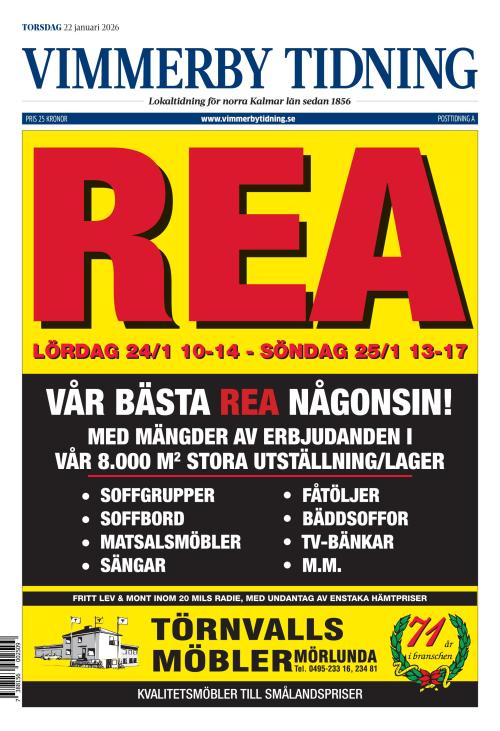 Vimmerby Tidning / Kinda-Posten 22.1.2026