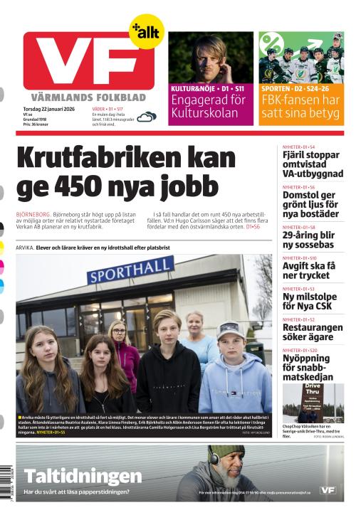 Värmlands Folkblad 22.1.2026