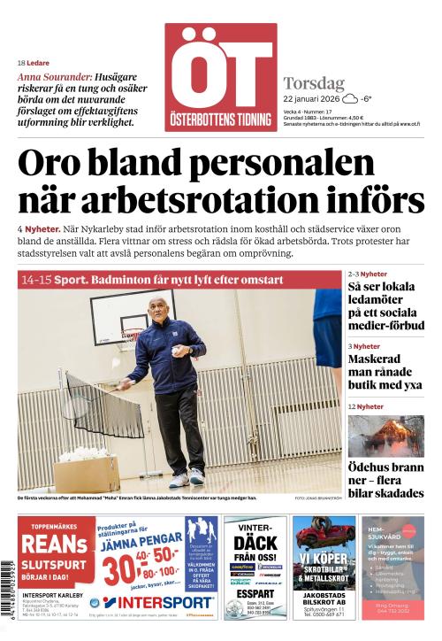 Österbottens Tidning 22.1.2026
