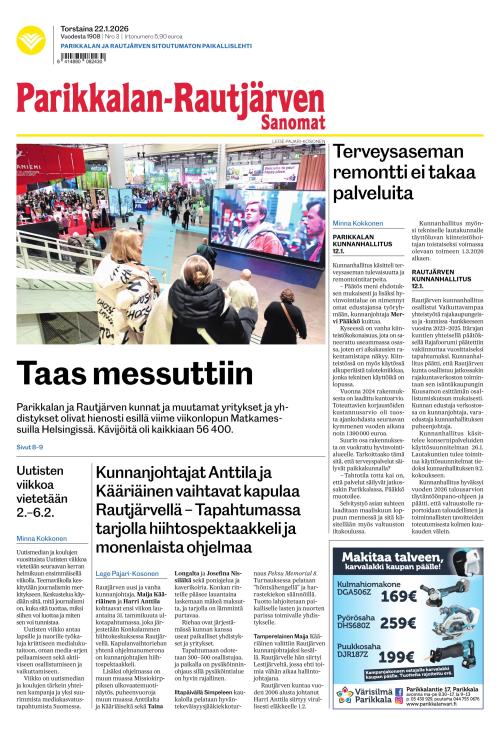 Parikkalan-Rautjärven Sanomat 22.1.2026