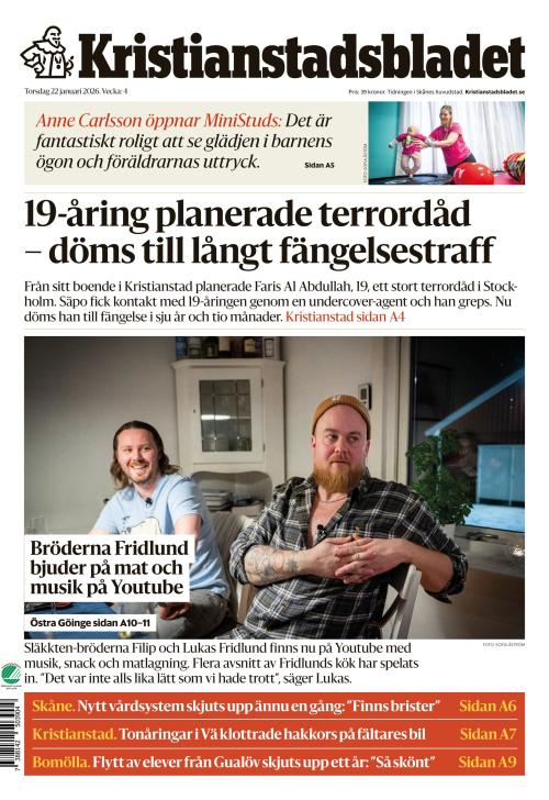 Kristianstadsbladet 22.1.2026
