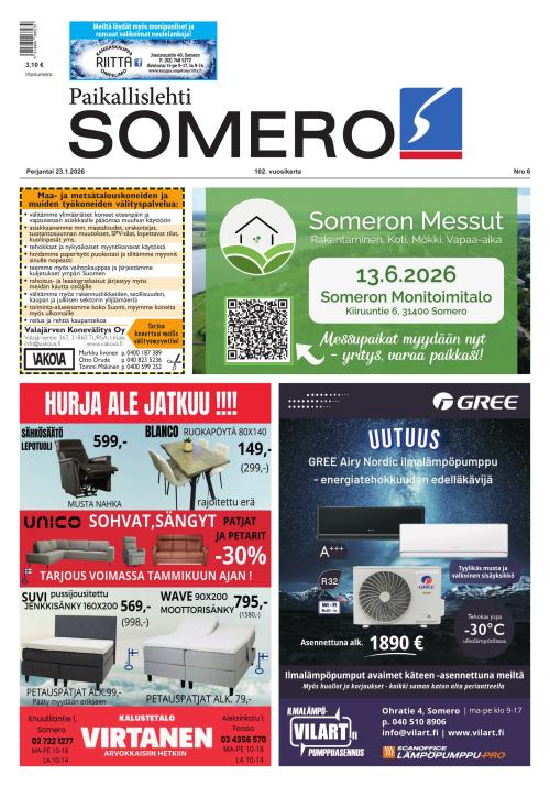 Paikallislehti Somero 23.1.2026