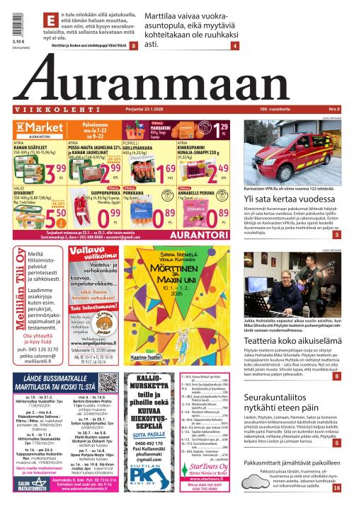 Auranmaan Viikkolehti 23.1.2026