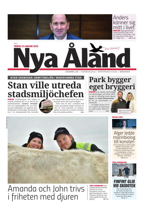 Nya Åland 23.1.2026