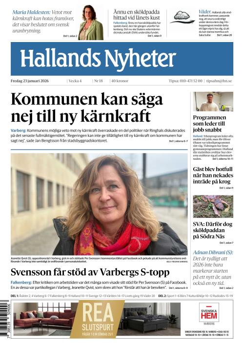 Hallands Nyheter 23.1.2026