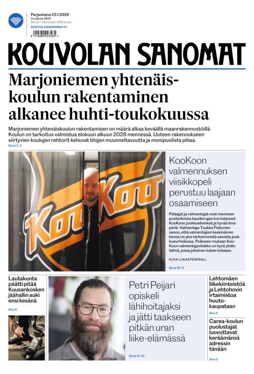 Kouvolan Sanomat 23.1.2026