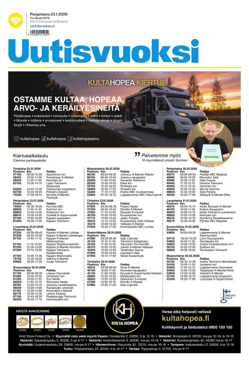 Uutisvuoksi 23.1.2026