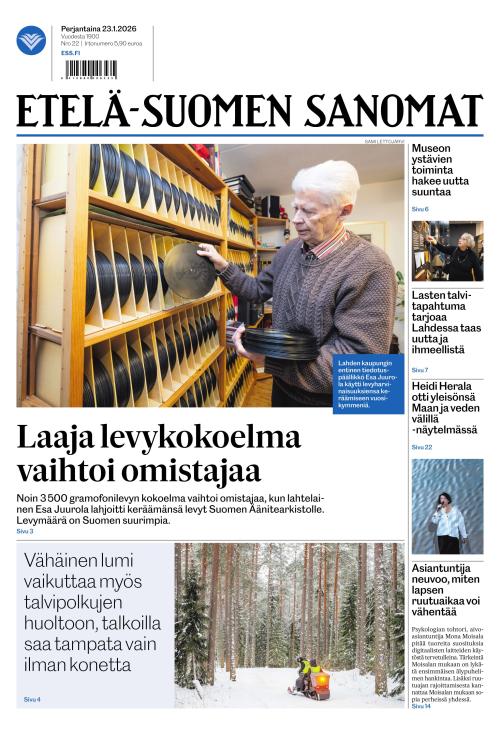 Etelä-Suomen Sanomat 23.1.2026