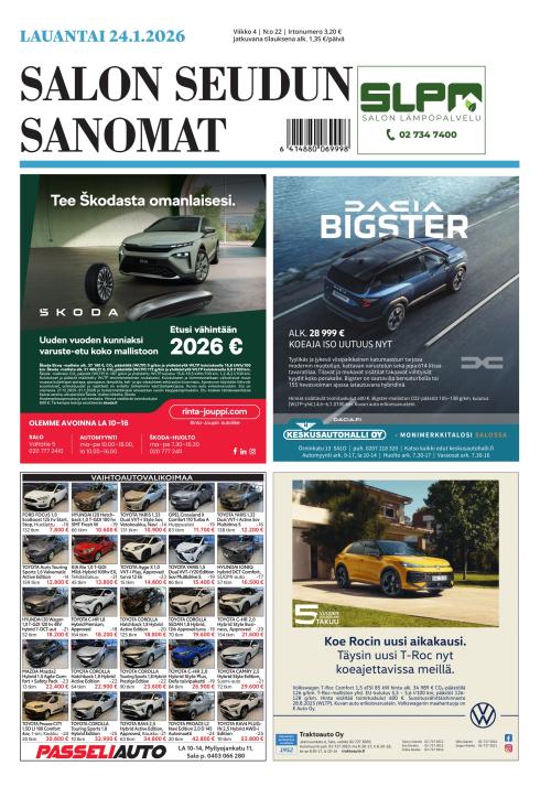 Salon Seudun Sanomat 24.1.2026