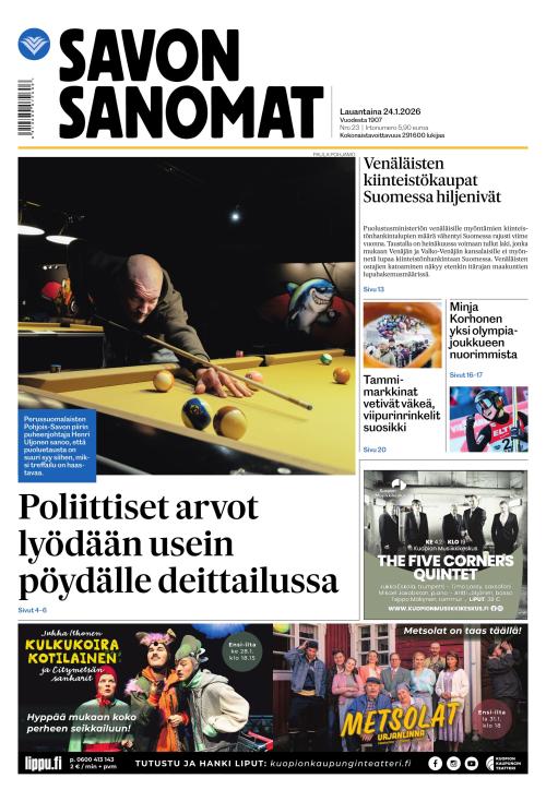 Savon Sanomat 24.1.2026