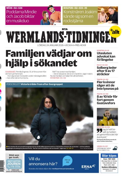 Nya Wermlands-Tidningen 24.1.2026