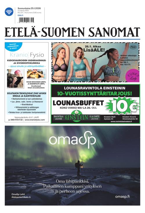 Etelä-Suomen Sanomat 25.1.2026