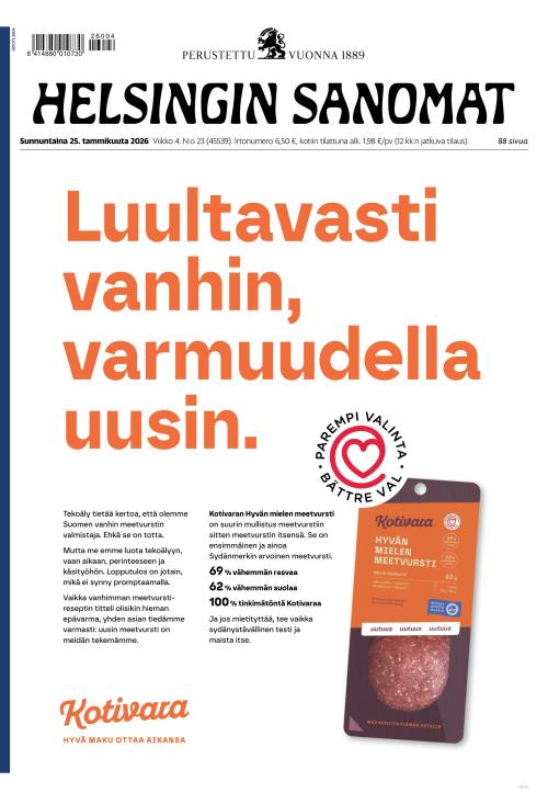Helsingin Sanomat 25.1.2026