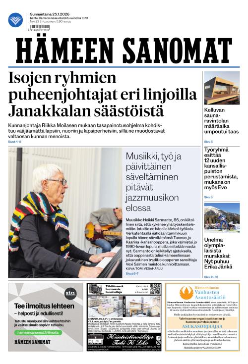 Hämeen Sanomat 25.1.2026