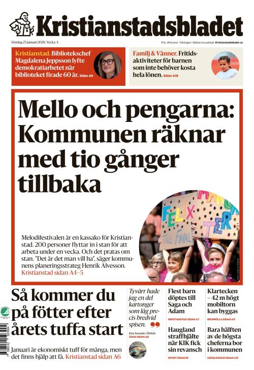 Kristianstadsbladet 25.1.2026