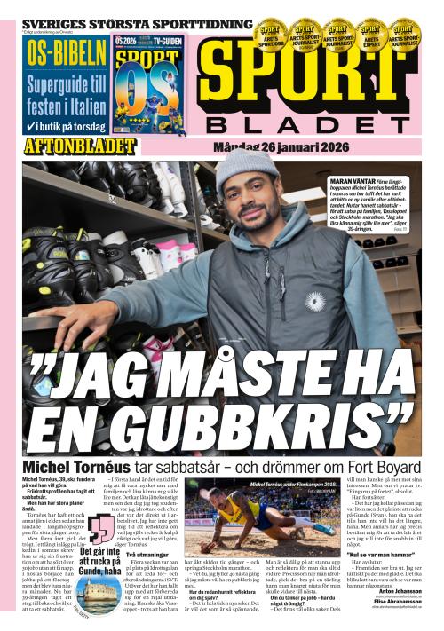 Aftonbladet Sportbladet 26.1.2026