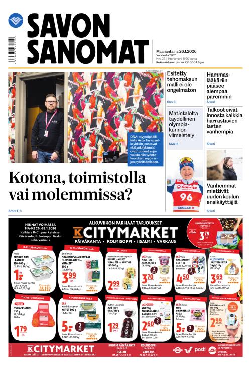 Savon Sanomat 26.1.2026