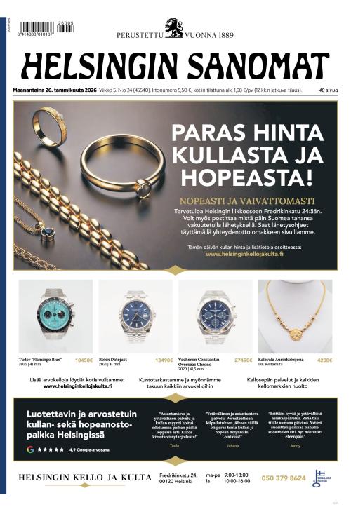 Helsingin Sanomat 26.1.2026