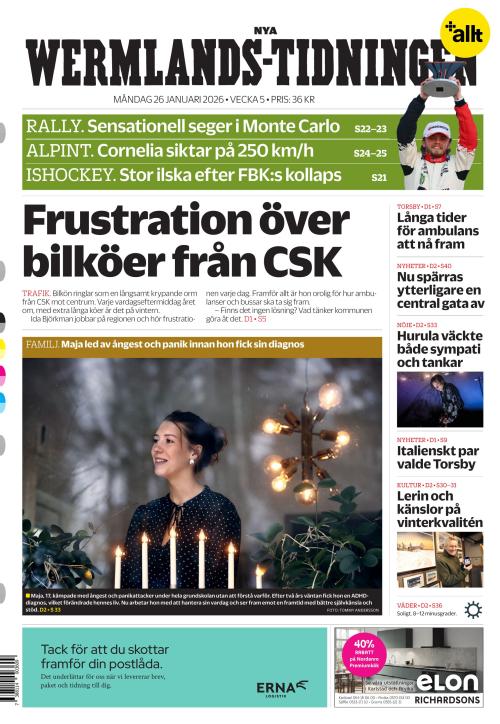Nya Wermlands-Tidningen 26.1.2026