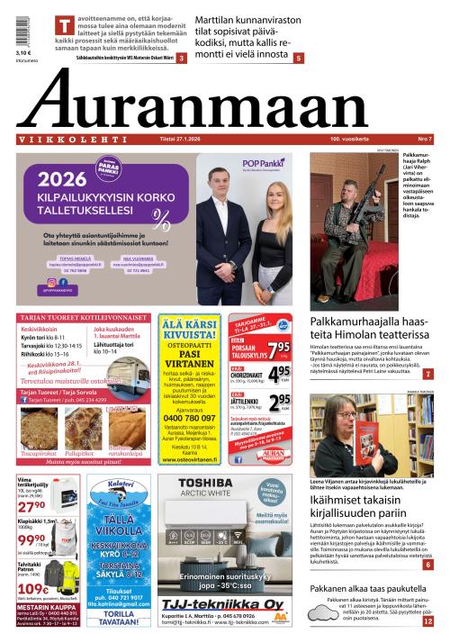 Auranmaan Viikkolehti 27.1.2026