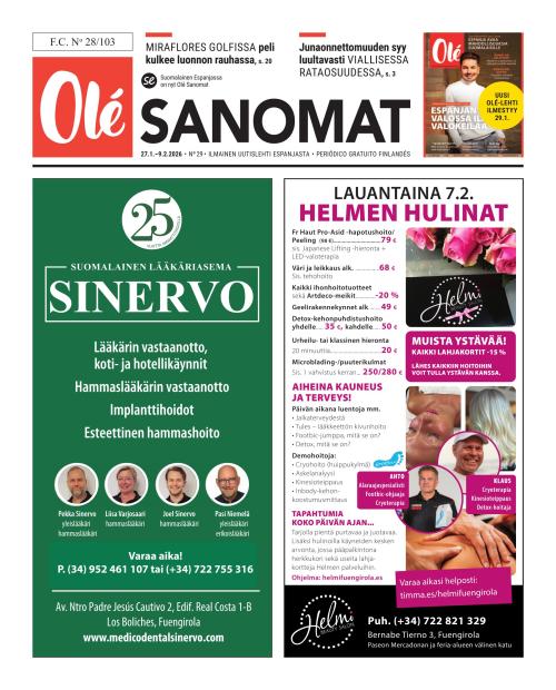 Olé Sanomat (Suomalainen Espanjassa-lehti) 29/2026