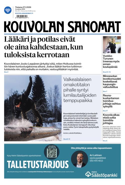 Kouvolan Sanomat 27.1.2026