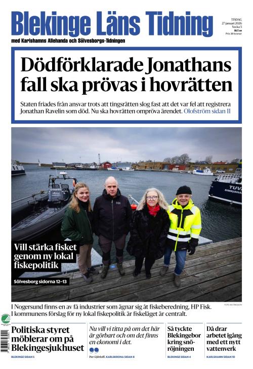 Blekinge Läns Tidning 27.1.2026