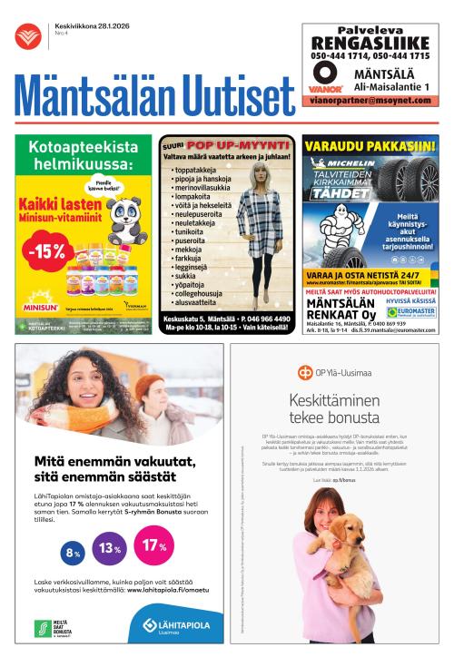 Mäntsälän Uutiset 28.1.2026