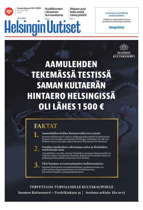 Helsingin Uutiset (Länsi) & Munkin Seutu 28.1.2026
