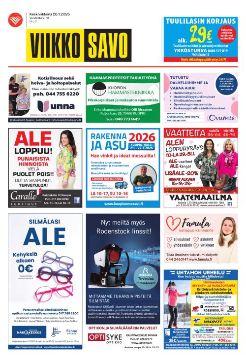Viikkosavo 28.1.2026