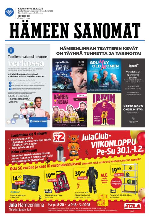 Hämeen Sanomat 28.1.2026