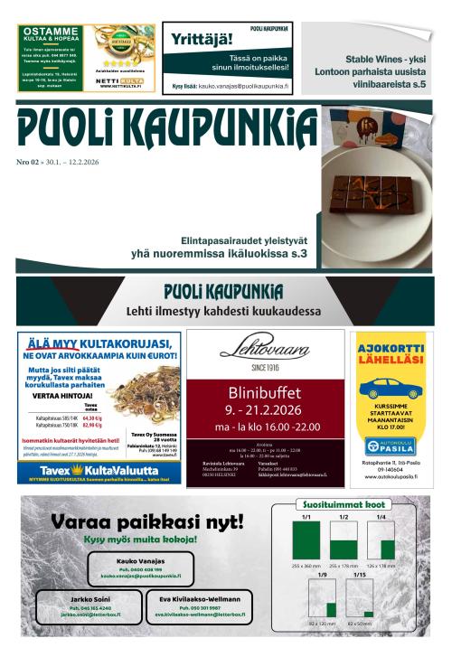 Puoli Kaupunkia Helsinki B 30.1.2026