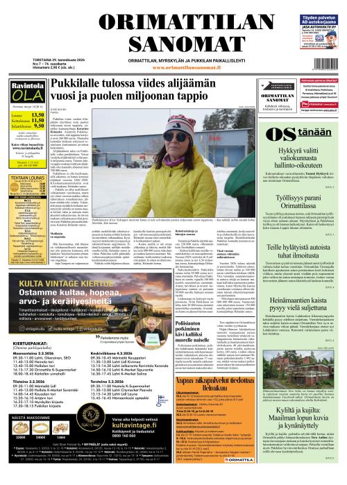 Orimattilan Sanomat 29.1.2026
