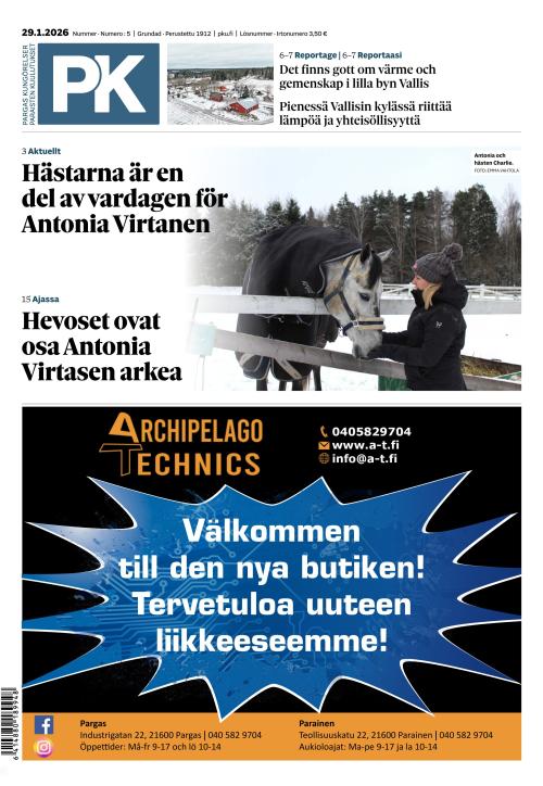 Paraisten kuulutukset 29.1.2026