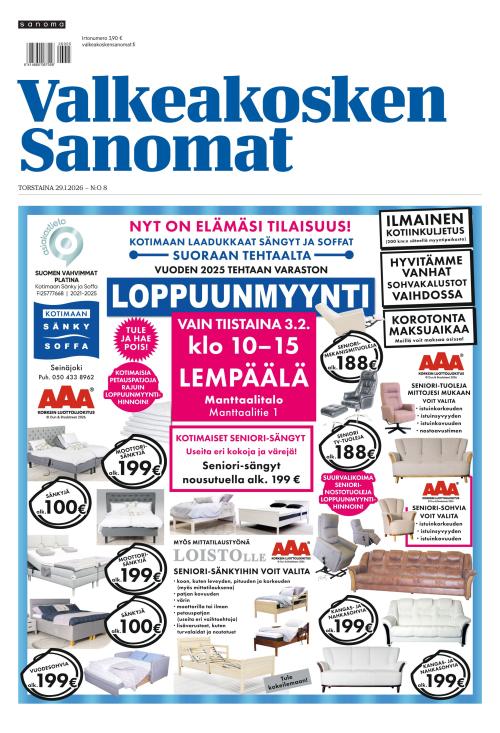 Valkeakosken Sanomat 29.1.2026