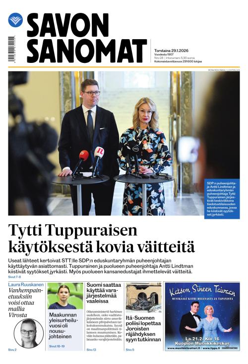 Savon Sanomat 29.1.2026
