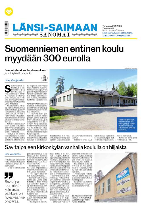 Länsi-Saimaan Sanomat 29.1.2026