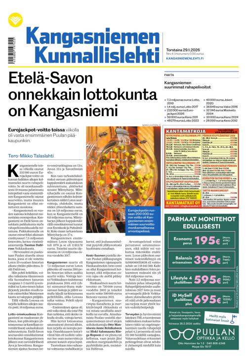 Kangasniemen kunnallislehti 29.1.2026