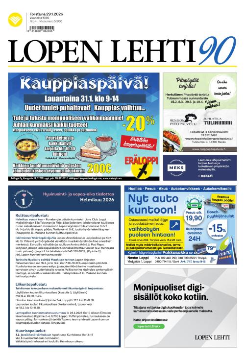 Lopen Lehti 29.1.2026